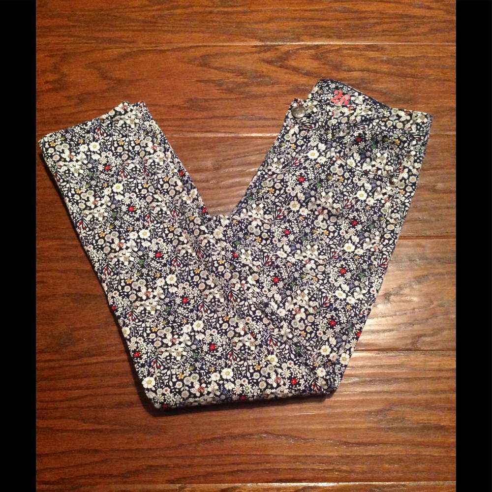 J. Crew Toothpick‎ Floral Skinny Jeans. 26 ankle - Picture 2 of 5
